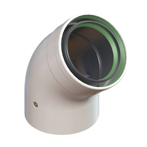 Фото Колено Ø80-100 мм, угол 45° 1