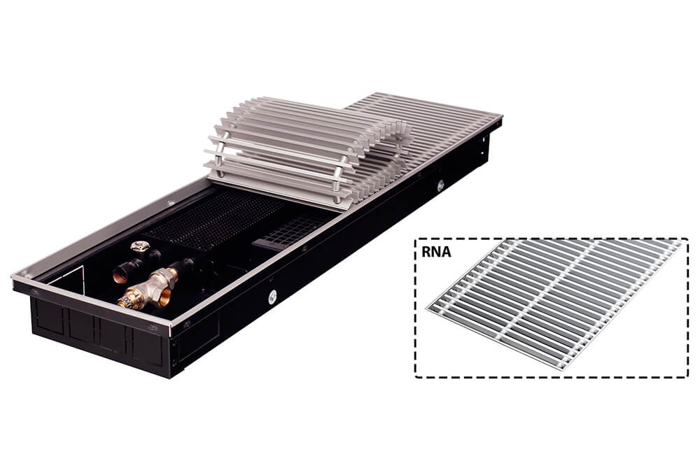 Фото Конвектор внутрипольный Gekon Vent с решеткой RNA H11 L490 T30 (без клапана) 1